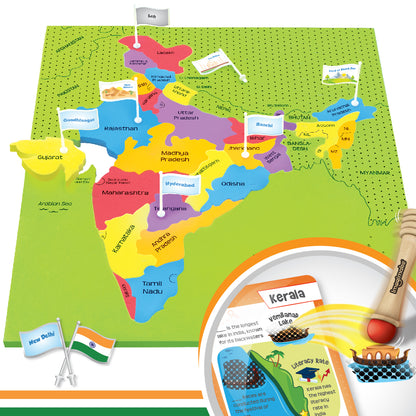 India with Flags & Flashcard Mapology MP64