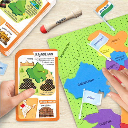 India with Flags & Flashcard Mapology MP64