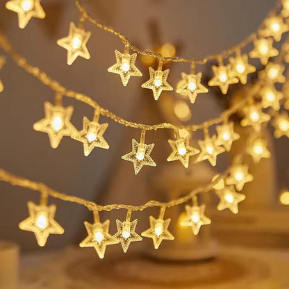 Serial String Star Lights for Decoration