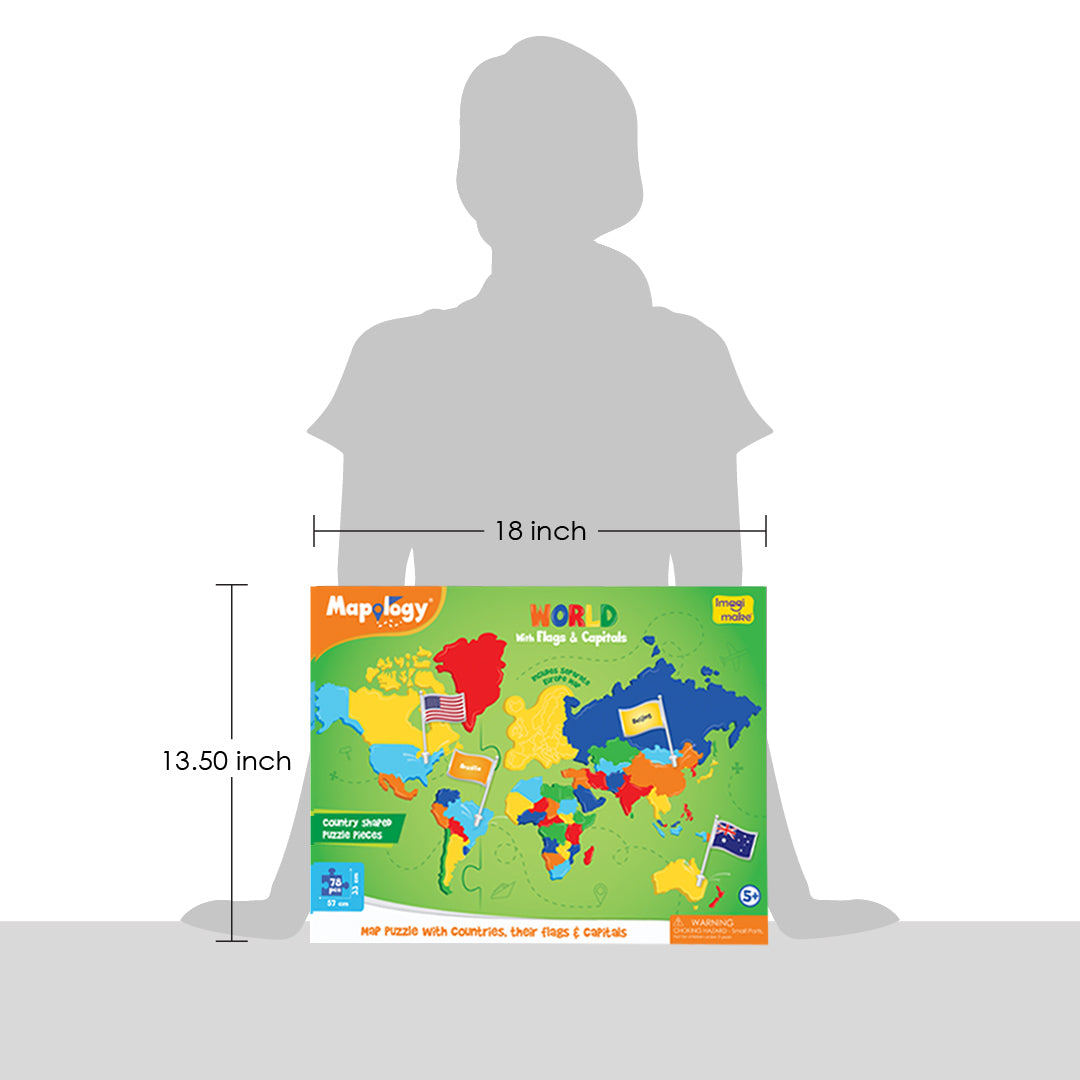 World with Flags & Capitals Mapology MP14