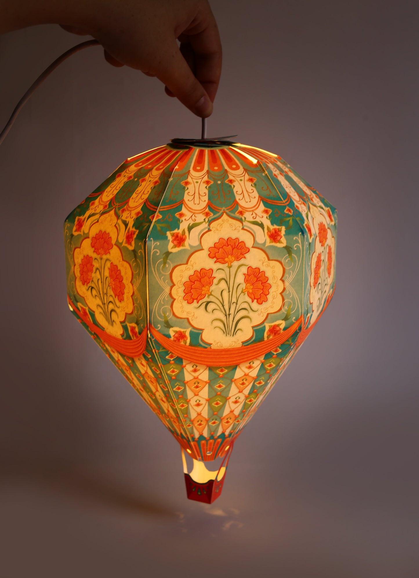 Big Blue Hot Air Balloon DIY Paper Lamp Shade