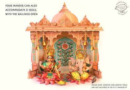 Mandir DIY Paper Craft Kit - Home Temple Decor Makhar