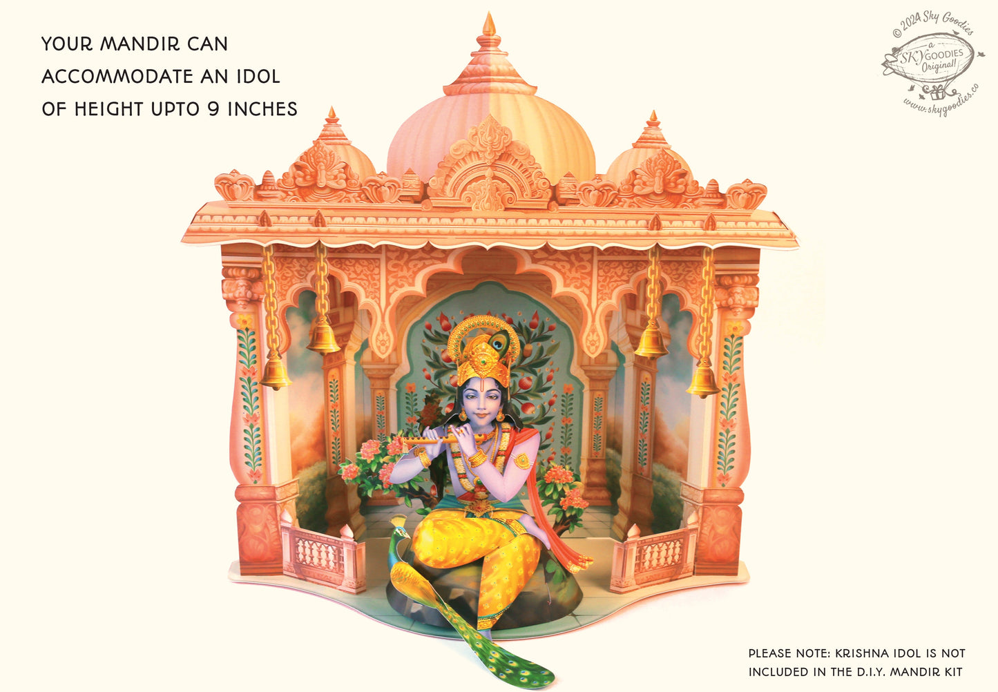 Mandir DIY Paper Craft Kit - Home Temple Decor Makhar