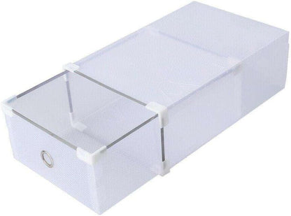 3 PCS Plastic Crate Storage Clear Drawer Shoe Boxes (Pack of 3)